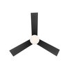 Modern Forms Axis 3-Blade Smart Ceiling Fan 44in Matte Black with 3000K LED Light Kit and Remote Control FR-W1803-44L